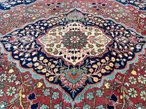 ANTIQUE MOHTASHAM KASHAN RUG - ADDITIONAL PHOTO 8