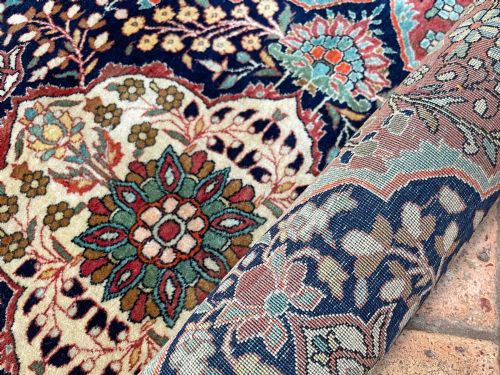 ANTIQUE MOHTASHAM KASHAN RUG - ADDITIONAL PHOTO 11