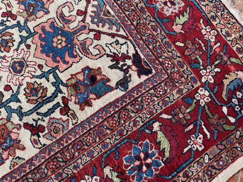 ANTIQUE MAHAL CARPET - ADDITIONAL PHOTO 12