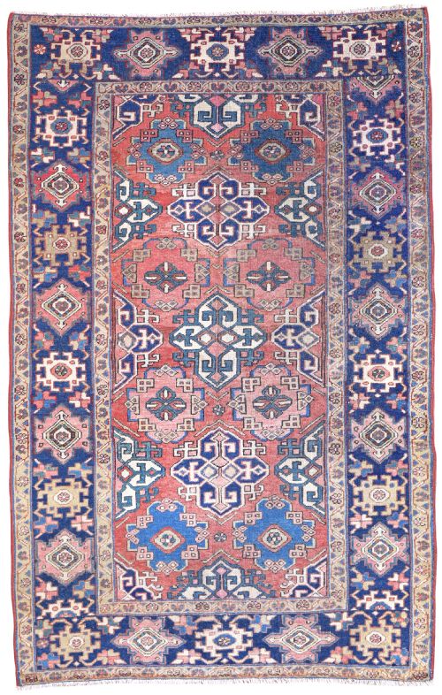 rare small size antique heriz carpet - CATEGORY: ANTIQUE RUGS - DATED 1890
