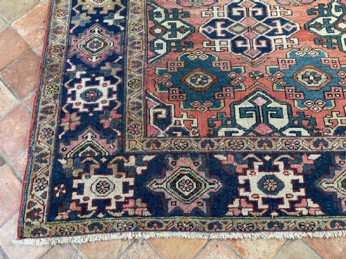 RARE SMALL SIZE ANTIQUE HERIZ CARPET - ADDITIONAL PHOTO 1