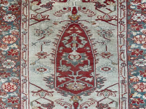 RARE CYPRESS TREE ANTIQUE USHAK RUG - ADDITIONAL PHOTO 1