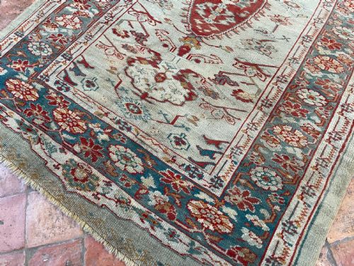 RARE CYPRESS TREE ANTIQUE USHAK RUG - ADDITIONAL PHOTO 4