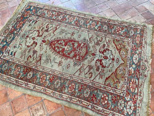 RARE CYPRESS TREE ANTIQUE USHAK RUG - ADDITIONAL PHOTO 6