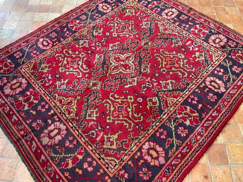 ANTIQUE DONEGAL CARPET 18TH CENTURY USHAK DESIGN - ADDITIONAL PHOTO 1