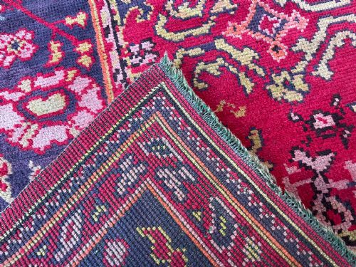 ANTIQUE DONEGAL CARPET 18TH CENTURY USHAK DESIGN - ADDITIONAL PHOTO 2