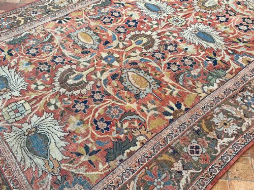 EARLY ANTIQUE SULTANABAD CARPET - ADDITIONAL PHOTO 1