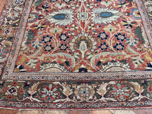 EARLY ANTIQUE SULTANABAD CARPET - ADDITIONAL PHOTO 3