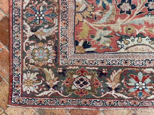 EARLY ANTIQUE SULTANABAD CARPET - ADDITIONAL PHOTO 5