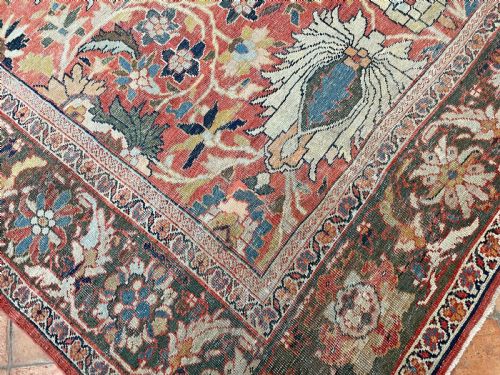 EARLY ANTIQUE SULTANABAD CARPET - ADDITIONAL PHOTO 8