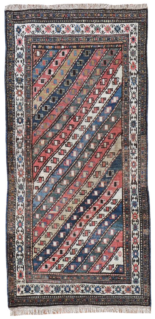 antique genje rug - CATEGORY: ANTIQUE RUGS - DATED 1890