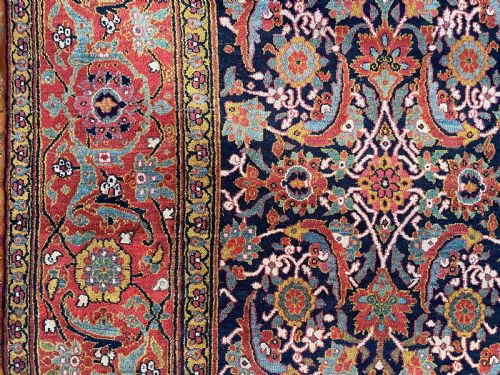RARE ANTIQUE SAUJ BULAGH CARPET - ADDITIONAL PHOTO 7