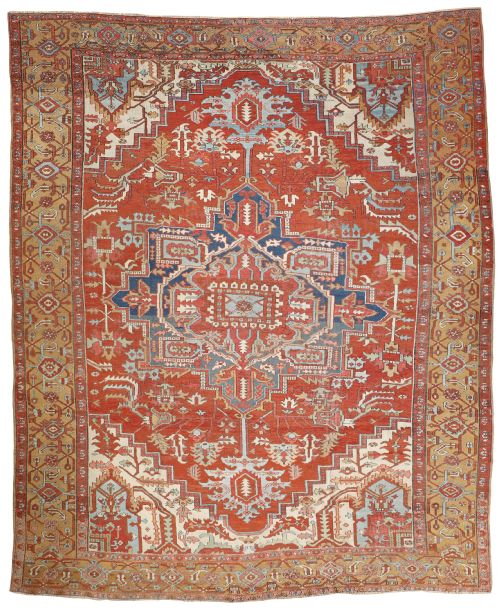 antique serapi carpet - CATEGORY: ANTIQUE RUGS - DATED 1880