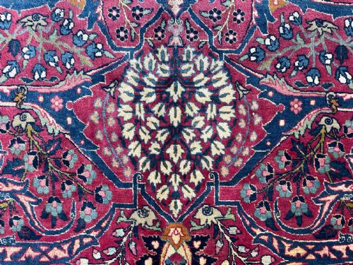 RARE ANTIQUE TEHRAN CARPET - ADDITIONAL PHOTO 5