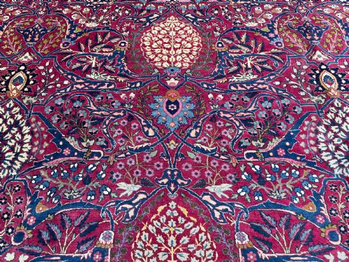 RARE ANTIQUE TEHRAN CARPET - ADDITIONAL PHOTO 8