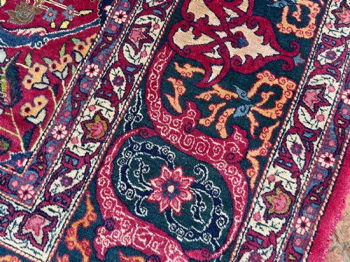 RARE ANTIQUE TEHRAN CARPET - ADDITIONAL PHOTO 11
