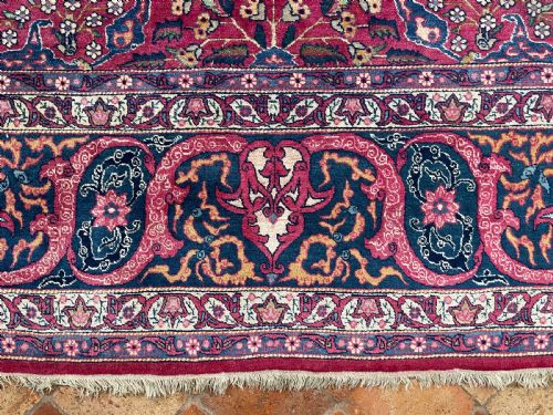 RARE ANTIQUE TEHRAN CARPET - ADDITIONAL PHOTO 13