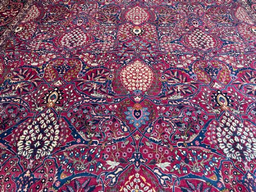 RARE ANTIQUE TEHRAN CARPET - ADDITIONAL PHOTO 14