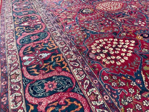 RARE ANTIQUE TEHRAN CARPET - ADDITIONAL PHOTO 16