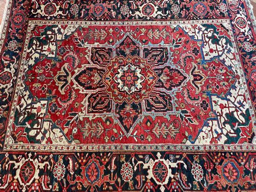 ANTIQUE HERIZ RUG - ADDITIONAL PHOTO 2
