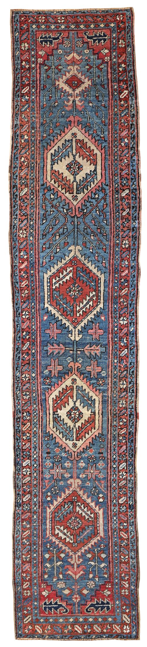 rare narrow antique heriz runner - CATEGORY: ANTIQUE RUGS - DATED 1890