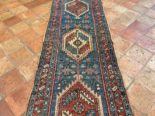 RARE NARROW ANTIQUE HERIZ RUNNER - ADDITIONAL PHOTO 7
