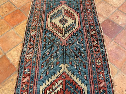 RARE NARROW ANTIQUE HERIZ RUNNER - ADDITIONAL PHOTO 8