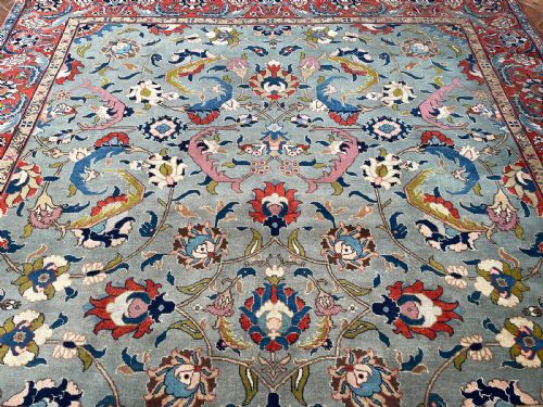 ANTIQUE 'BENLIAN' TABRIZ CARPET - ADDITIONAL PHOTO 5