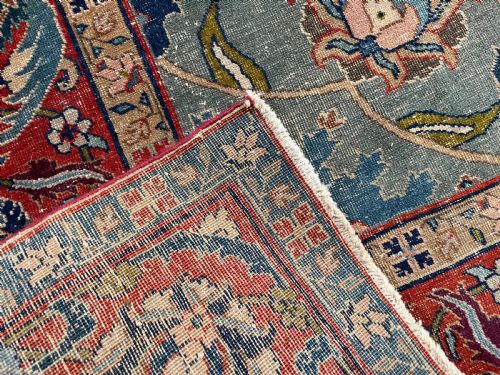 ANTIQUE 'BENLIAN' TABRIZ CARPET - ADDITIONAL PHOTO 10