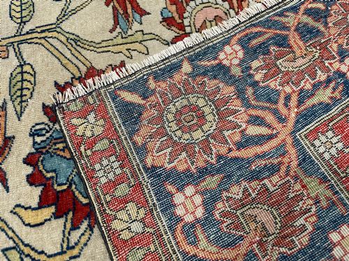 RARE ANTIQUE FARAHAN RUG - ADDITIONAL PHOTO 9