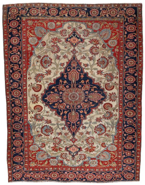 RARE ANTIQUE FARAHAN RUG
