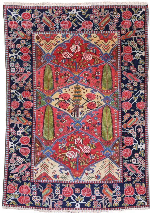 antique baktiari rug - CATEGORY: ANTIQUE RUGS - DATED 1920