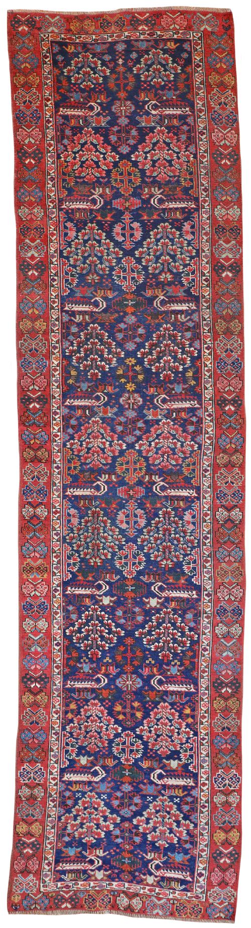 rare antique baktiari runner - CATEGORY: ANTIQUE RUGS - DATED 1890