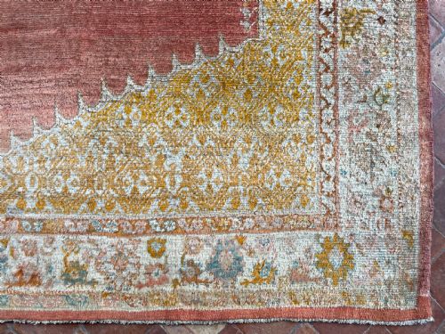 ANTIQUE ANGORA USHAK CARPET - ADDITIONAL PHOTO 4