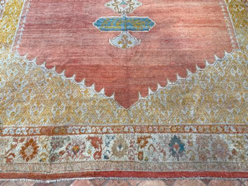 ANTIQUE ANGORA USHAK CARPET - ADDITIONAL PHOTO 9
