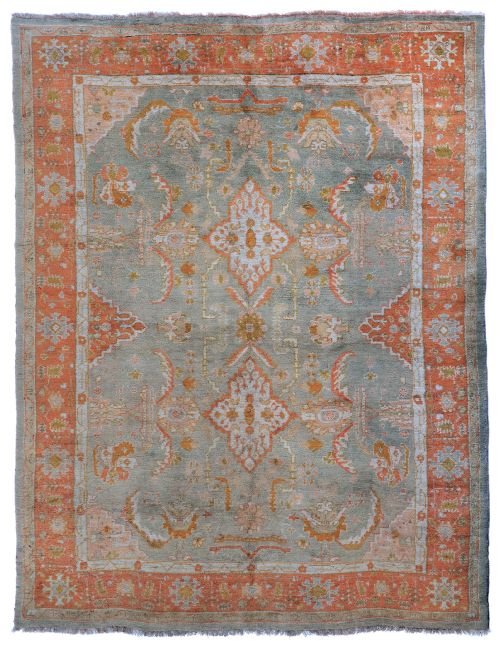 antique ushak carpet - CATEGORY: ANTIQUE RUGS - DATED 1880