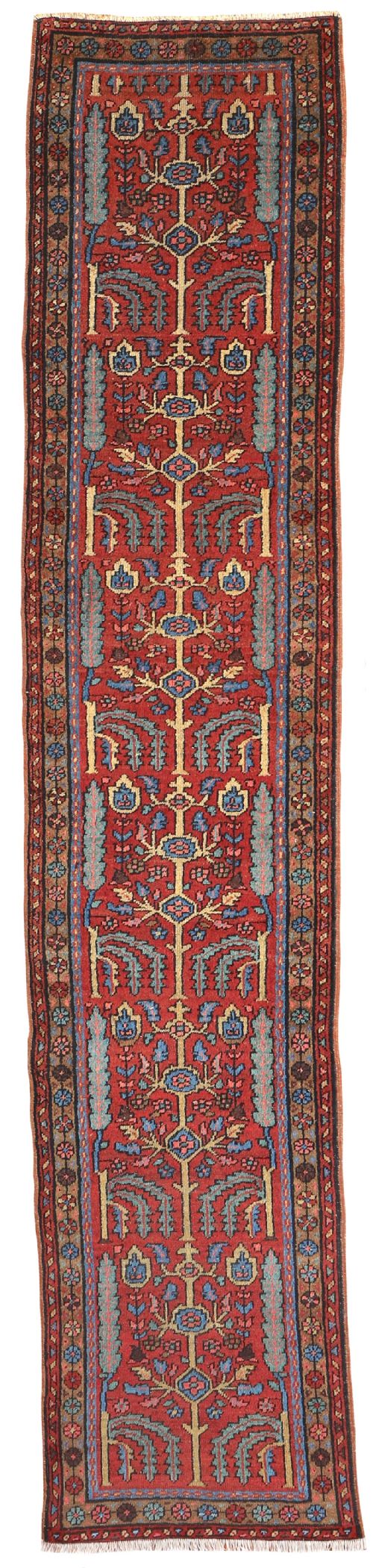 rare narrow antique heriz runner - CATEGORY: ANTIQUE RUGS - DATED 1890
