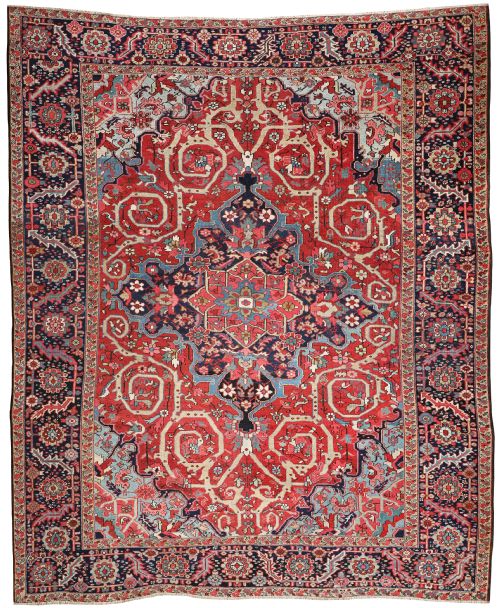 antique heriz carpet - CATEGORY: ANTIQUE RUGS - DATED 1890