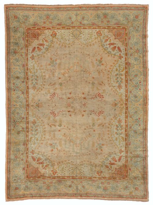 rare antique ushak carpet - CATEGORY: ANTIQUE RUGS - DATED 1880