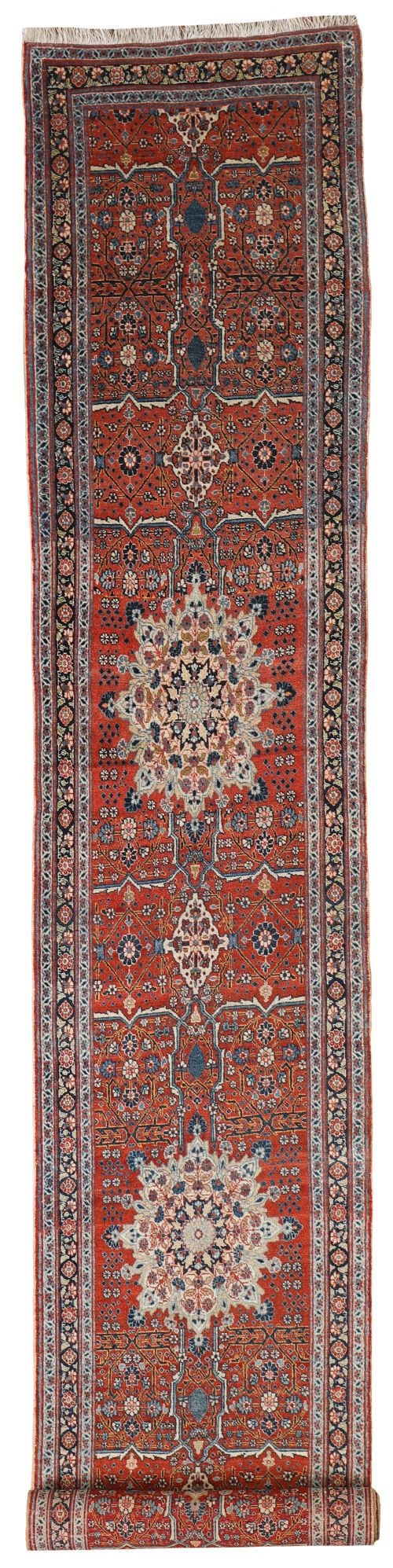 rare antique tabriz runner - CATEGORY: ANTIQUE RUGS - DATED 1890