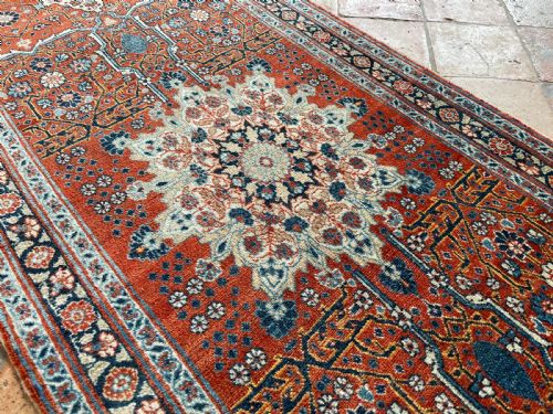 RARE ANTIQUE TABRIZ RUNNER - ADDITIONAL PHOTO 2