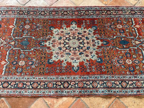 RARE ANTIQUE TABRIZ RUNNER - ADDITIONAL PHOTO 12
