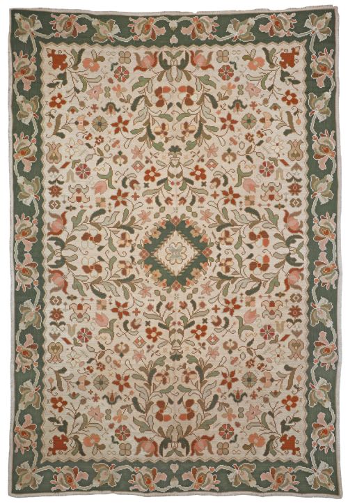 antique portuguese needlepoint arraiolos southern portugal - CATEGORY: ANTIQUE RUGS - DATED 1920