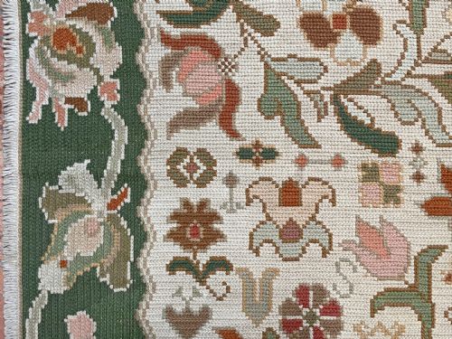 ANTIQUE PORTUGUESE NEEDLEPOINT ARRAIOLOS SOUTHERN PORTUGAL - ADDITIONAL PHOTO 3