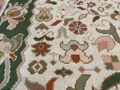 ANTIQUE PORTUGUESE NEEDLEPOINT ARRAIOLOS SOUTHERN PORTUGAL - ADDITIONAL PHOTO 6
