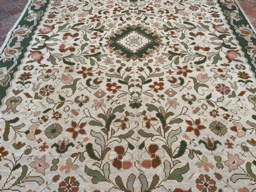 ANTIQUE PORTUGUESE NEEDLEPOINT ARRAIOLOS SOUTHERN PORTUGAL - ADDITIONAL PHOTO 11