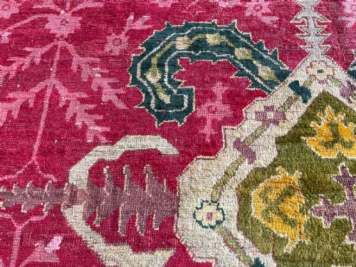 ANTIQUE USHAK CARPET - ADDITIONAL PHOTO 7