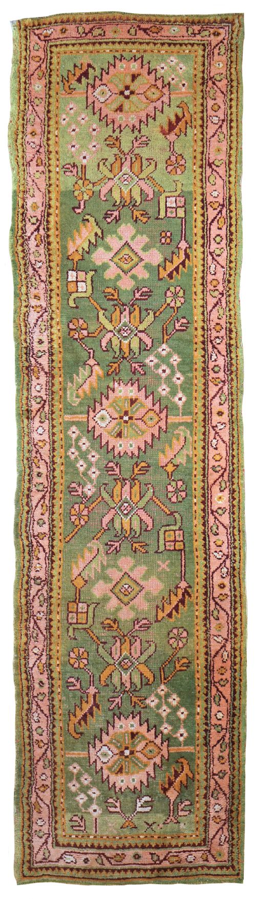 antique ushak runner - CATEGORY: ANTIQUE RUGS - DATED 1910