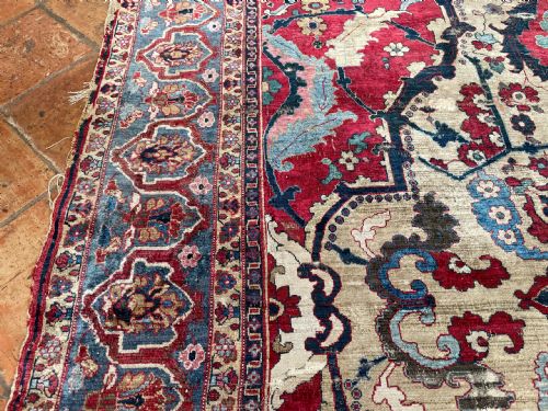 ANTIQUE SILK SENNEH RUG - ADDITIONAL PHOTO 1