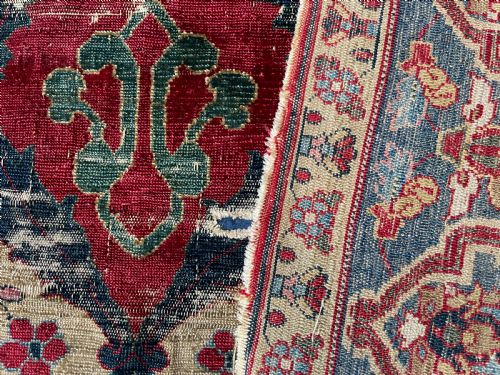 ANTIQUE SILK SENNEH RUG - ADDITIONAL PHOTO 6